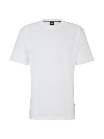 【送料無料】 ボス メンズ Tシャツ トップス Cotton-Jersey Regular-Fit T-Shirt with Seasonal Artwork white