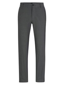 【送料無料】 ボス メンズ カジュアルパンツ ボトムス Regular-Fit Trousers in Patterned Stretch Cotton dark blue