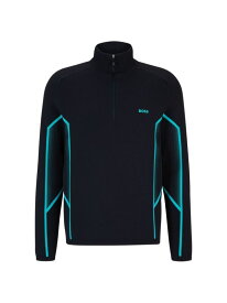 【送料無料】 ボス メンズ ニット・セーター アウター Zip-Neck Regular-Fit Sweater dark blue