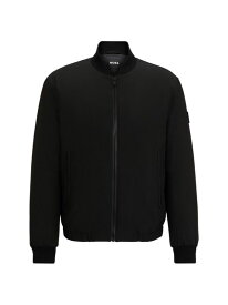 【送料無料】 ボス メンズ ジャケット・ブルゾン アウター Regular-Fit Jacket in Bi-Stretch Fabric black