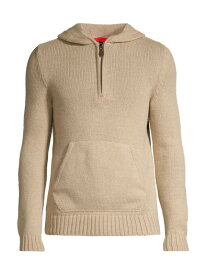 【送料無料】 イザイア メンズ ニット・セーター アウター Half-Zip Sweater Hoodie light beige