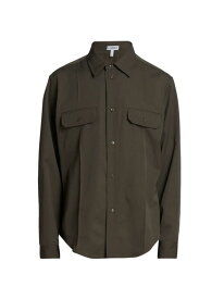 【送料無料】 ロエベ メンズ シャツ トップス Wool-Blend Pocket Shirt vintage khaki