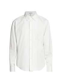 【送料無料】 ロエベ メンズ シャツ トップス Logo Pocket Cotton Shirt white
