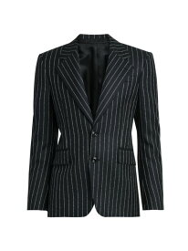 【送料無料】 アレキサンダー・マックイーン メンズ ジャケット・ブルゾン アウター Neat Shield Single-Breasted Jacket black white