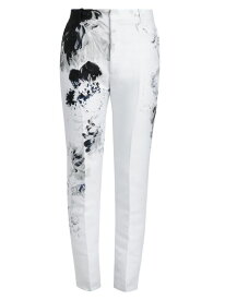 【送料無料】 アレキサンダー・マックイーン メンズ カジュアルパンツ ボトムス Floral Cotton Suit Pants black white