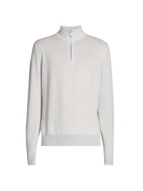 【送料無料】 ロロピアーナ メンズ ニット・セーター アウター Baby Cashmere Quarter-Zip Sweater ghiaccio melange