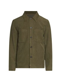 【送料無料】 オフィシンジェネレール メンズ シャツ トップス Harrison Garment-Dyed Button-Front Shirt olive night