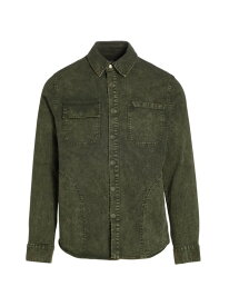 【送料無料】 エヌエスエフ メンズ ジャケット・ブルゾン アウター Pablo Acid-Dye Cotton Slim-Fit Shirt Jacket acid green