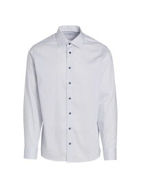 【送料無料】 エトン メンズ シャツ トップス Slim Fit Polka Dot Print Shirt white