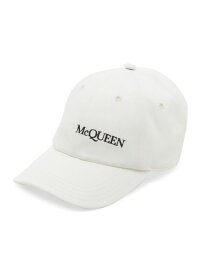 【送料無料】 アレキサンダー・マックイーン メンズ 帽子 アクセサリー Logo Embroidered Cap white black