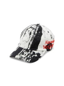 【送料無料】 アレキサンダー・マックイーン メンズ 帽子 アクセサリー Logo Embroidered Cap black white