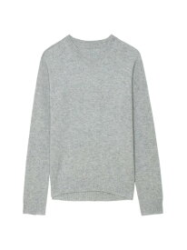 【送料無料】 ザディグ エ ヴォルテール レディース ニット・セーター アウター Cici Cashmere Star-Patch Sweater gris chine clair