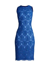 【送料無料】 タダシショージ レディース ワンピース トップス Corded Lace Sheath Dress mystic blue