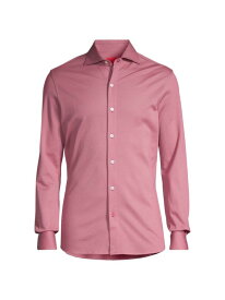 【送料無料】 イザイア メンズ シャツ トップス Jersey Button-Front Shirt pink
