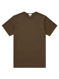 【送料無料】 サンスペル メンズ Tシャツ トップス Cotton Crewneck T-Shirt dark camel