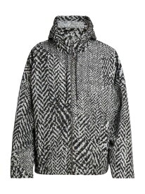 【送料無料】 ロエベ メンズ ジャケット・ブルゾン アウター Front-Zip Hooded Jacket black white