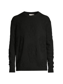 【送料無料】 アレキサンダー・マックイーン メンズ ニット・セーター アウター Skull Jacquard Crewneck Sweater black