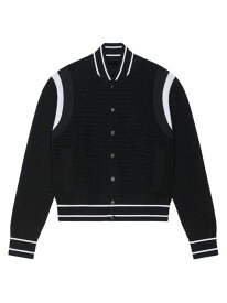 【送料無料】 ジバンシー メンズ ジャケット・ブルゾン アウター Varsity Jacket In 4G Knit With Velvet Effect black