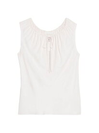 【送料無料】 ヘルムート ラング レディース タンクトップ トップス Jersey Sleeveless Quarter-Zip Top ivory