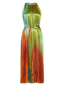 【送料無料】 ウラ・ジョンソン レディース ワンピース トップス Amiko Pleated Satin Maxi Dress desert topaz