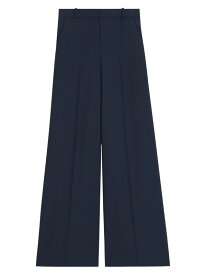 【送料無料】 セオリー レディース カジュアルパンツ ボトムス Oxford Wool-Blend High-Rise Trousers nocturne navy