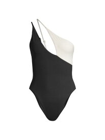 【送料無料】 エルスペース レディース ワンピース トップス Raquel Asymmetric One-Piece Swimsuit black cream