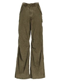 【送料無料】 アールサーティーン レディース カジュアルパンツ カーゴパンツ ボトムス Cotton Wide-Leg Cargo Pants olive