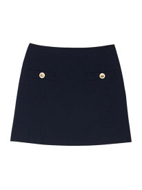 【送料無料】 サンドロ レディース スカート ボトムス Short Wool Twill Skirt deep blue