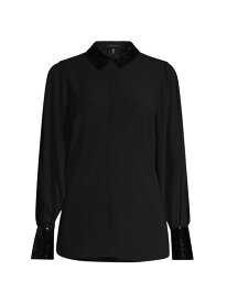 【送料無料】 コビーハルペリン レディース シャツ ブラウス トップス Linden Sequin-Embellished Blouse black