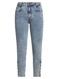 【送料無料】 フレーム レディース デニムパンツ ボトムス The Snapped Cropped Denim Leggings esther