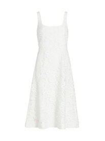 【送料無料】 コビーハルペリン レディース ワンピース トップス Jacqueline Sleeveless Lace Midi-Dress white