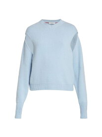 【送料無料】 フェラガモ レディース パーカー・スウェット アウター Brushed Cashmere Cut-Out Sweatshirt light blue