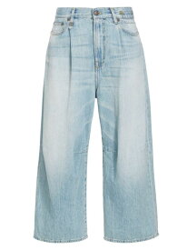 【送料無料】 アールサーティーン レディース デニムパンツ ジーンズ ボトムス Crop Wide-Leg Jeans toni blue