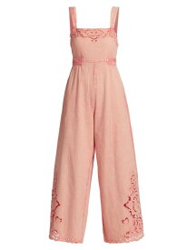 【送料無料】 フリーピープル レディース ジャンプスーツ トップス Leighton Cotton Eyelet Jumpsuit rosey rose