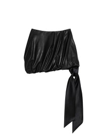 【送料無料】 ヘルムート ラング レディース スカート ボトムス Leather Side-Tie Bubble Miniskirt black