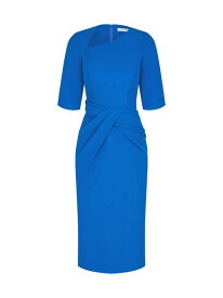 【送料無料】 ケイ アンジャー レディース ワンピース トップス Alexa Pleated Midi-Dress deep blue