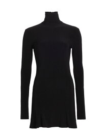 【送料無料】 ノーマカマリ レディース ワンピース トップス Turtleneck Jersey Long-Sleeve Mini Dress black