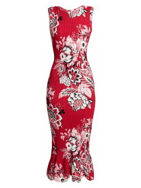 【送料無料】 エトロ レディース ワンピース トップス Floral Rib-Knit Midi-Dress print floral red