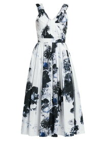 【送料無料】 アレキサンダー・マックイーン レディース ワンピース トップス Chiaroscuro Floral Cotton Dress ink