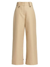 【送料無料】 ロゼッタ・ゲッティ レディース カジュアルパンツ ボトムス Cotton Wide-Leg Suiting Pants khaki