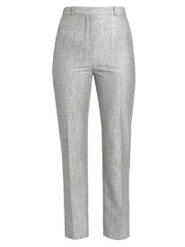 【送料無料】 アレキサンダー・マックイーン レディース カジュアルパンツ ボトムス Metallic Ankle-Crop Pants silver