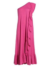 【送料無料】 フリーピープル レディース ワンピース トップス Elisa One-Shoulder Cotton Midi-Dress dahlia mauve