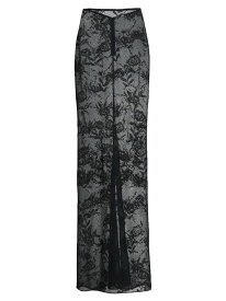 【送料無料】 アライア レディース スカート ボトムス Floral Lace Maxi Skirt black