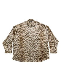 【送料無料】 バレンシアガ レディース シャツ トップス Leopard Shirt Oversized beige