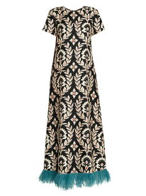 【送料無料】 ラ・ダブル・ジェイ レディース ワンピース トップス Edition 35 Feather-Embellished Swing Maxi Dress ghirlanda