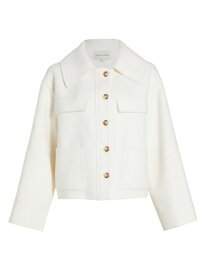 【送料無料】 ルルスタジオ レディース ジャケット・ブルゾン アウター Wool-Blend Button-Front Jacket ivory
