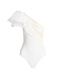 【送料無料】 ジャンバティスタ ヴァリ レディース ワンピース トップス Gathered One-Shoulder Swimsuit ivory