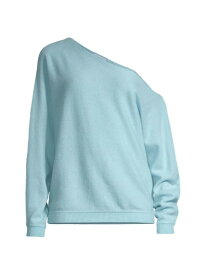 【送料無料】 ミニーローズ レディース ニット・セーター アウター One-Shoulder Cashmere Sweater baby blue