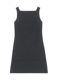 【送料無料】 セオリー レディース ワンピース トップス Square-Neck Sheath Minidress charcoal melange