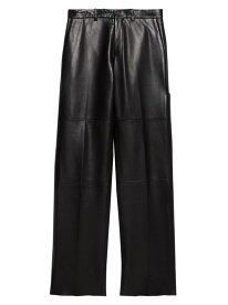 【送料無料】 ヘルムート ラング レディース カジュアルパンツ ボトムス Leather Straight-Leg Pants black